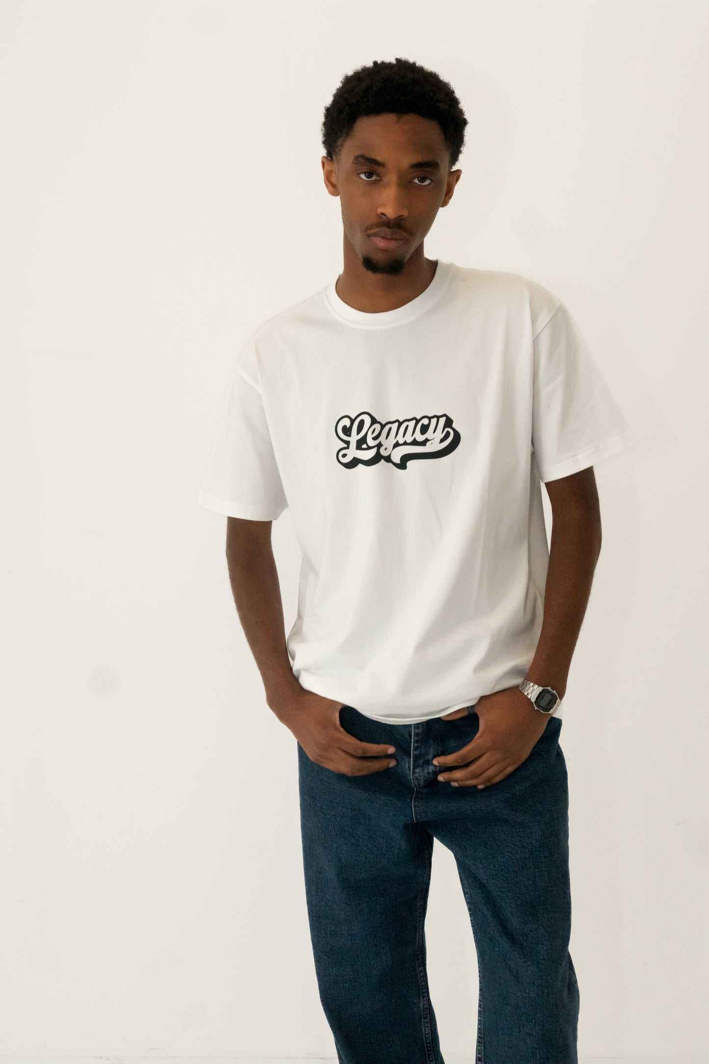 LEGACY LOGO TEE WHITE