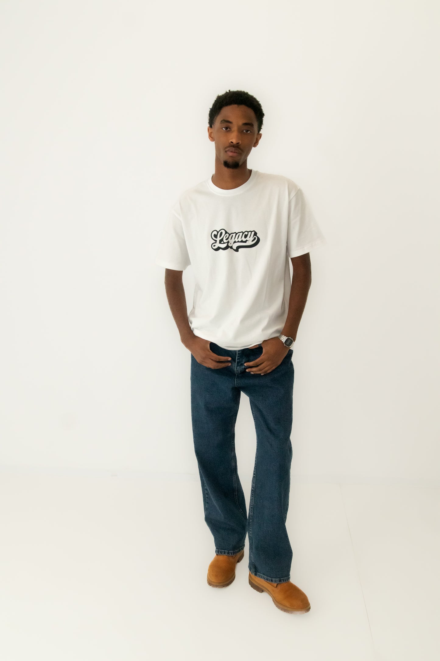 LEGACY LOGO TEE WHITE